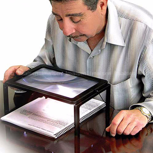 <span class=keywords><strong>A4</strong></span> Trang Đầy Đủ Lớn Tay-Miễn Phí 3X <span class=keywords><strong>Magnifier</strong></span> Magnifying Kính cho Đọc với ĐÈN LED 4 Đèn - Product Image 6