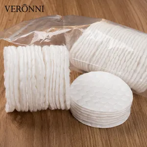 60 pc Del Viso Rotondo Puro Tamponi di Cotone Naturale Pulizia del Viso Pad Morbido e privo di lanugine di Cotone Salviette Magia di Rimozione di Trucco cotone