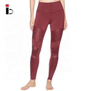 2024 nuevo diseño de cintura alta Moto mujeres deportes brillantes pantalones de Yoga chándal mujeres - Product Image 5