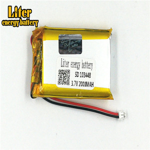 Plug 1.5-2 P 103448 Lithium battery 2000 mah Rechargeable Li Polymer Battery PL LiPo battery with wire - Product Image 1