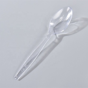 Cuillère en plastique jetable blanche bon marché en PS, matière première OEM - Product Image 2