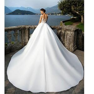 2025 vendita calda all'ingrosso Slim Fit un treno di linea Count abito <span class=keywords><strong>da</strong></span> <span class=keywords><strong>sposa</strong></span> con <span class=keywords><strong>velo</strong></span> WF016 - Product Image 3