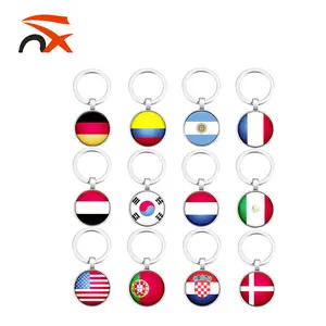 Porte-clés drapeau pays, impression personnalisée, vente en gros,