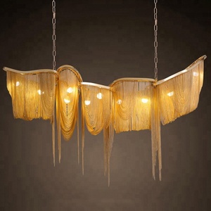 Candelabro <span class=keywords><strong>de</strong></span> aluminio <span class=keywords><strong>de</strong></span> ahorro <span class=keywords><strong>de</strong></span> energía <span class=keywords><strong>de</strong></span> forma larga, cadena <span class=keywords><strong>de</strong></span> <span class=keywords><strong>cristal</strong></span> colgante, iluminación del norte <span class=keywords><strong>de</strong></span> Europa, luz dorada, <span class=keywords><strong>lámparas</strong></span> <span class=keywords><strong>Vintage</strong></span> CZ2672 - Product Image 5