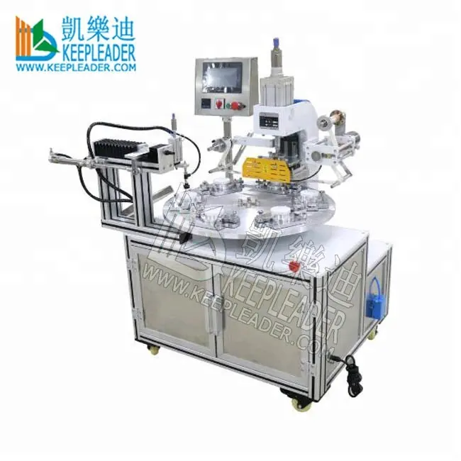 Golden Printing Rotary Table Hot Foil Stamping Machine for Paper_Plastic Embossing Printer of Logo Heat Press Bronzing Equipment