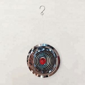 In acciaio inox filatore del vento a spirale appeso ornamenti da giardino spinner - Product Image 3