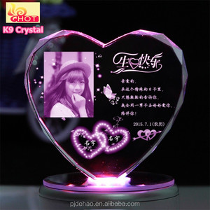 Nhà Máy Giá K9 Pha Lê <span class=keywords><strong>Iceberg</strong></span> Quà Tặng Thủy Tinh Khối Pha Lê Trái Tim Với Cơ Sở LED Món Quà Khuyến Mãi - Product Image 6