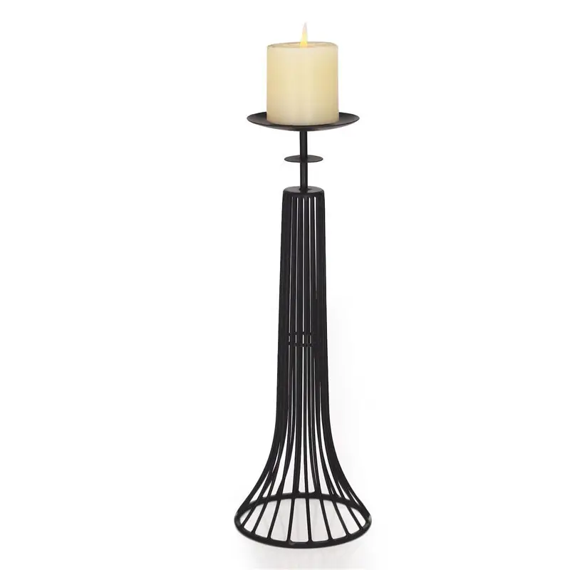 Lanterna de suporte de vela de metal alto, suporte de vela luz t para decoração de casa para férias