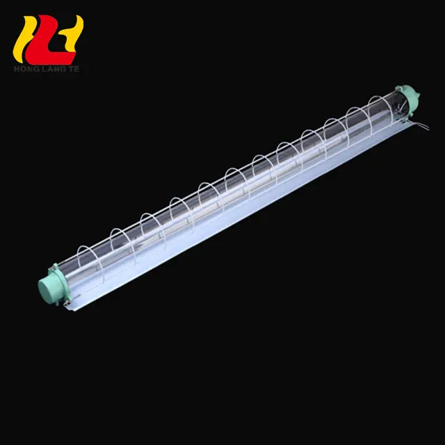 Iron Powder Coated 18W 20W 22W 24W 30W 1X4Ft Flameproof T8 T5 Fluorescent Glass Single Tube Led Explosion Proof Fitting Lamp