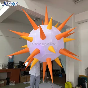 Orange Remote Control Inflatable Air Star Balloon with LED Light
