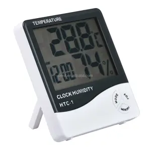 Nieuwe LCD Digitale Temperatuur Vochtigheid Meter met Wekker Hygrometer HTC-1