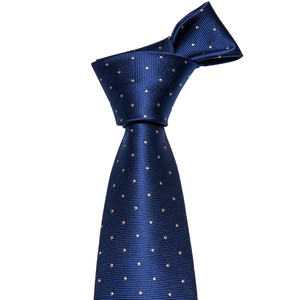 <span class=keywords><strong>Corbatas</strong></span> de seda 100% para hombre, <span class=keywords><strong>corbatas</strong></span> de alta calidad tejidas en <span class=keywords><strong>azul</strong></span> <span class=keywords><strong>marino</strong></span> con lunares y diseño personalizado - Product Image 4