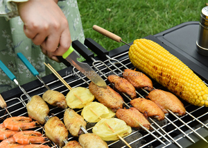 Keyo profesional al aire libre cocina negro rectangular grande <span class=keywords><strong>carro</strong></span> Parrilla de <span class=keywords><strong>barbacoa</strong></span> de carbón de alta resistencia - Product Image 6