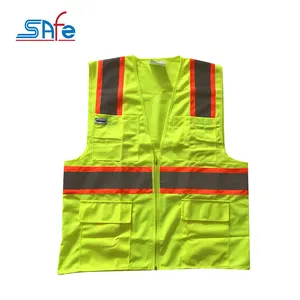 Rompi keselamatan reflektif, rompi reflektif, jaket Strip keamanan pribadi, rompi konstruksi, visibilitas tinggi, kerja Hi Vis