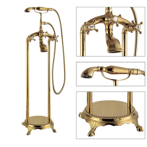 Chapado en oro <span class=keywords><strong>de</strong></span> lujo independiente <span class=keywords><strong>de</strong></span> teléfono clásico grifo <span class=keywords><strong>de</strong></span> la <span class=keywords><strong>bañera</strong></span> - Product Image 1