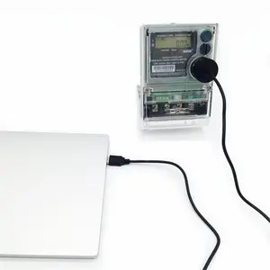 Cable negro Conector USB Cabezal de lectura óptica Sonda óptica infrarroja para lectura y análisis de medidor de
