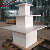 1 Table présentoir de cosmétiques en bois, pour centre commercial moderne et populaire, Table pour magasin de maquillage