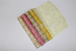 Chiều rộng 30cm Organza vải cuộn hoa in màu vàng xanh hồng - Product Image 3