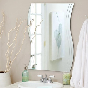 Espejo de baño sin marco ovalado rectangular de estilo moderno, 3mm-6mm de espesor, instalación colgante de pared biselada para el hogar y la sala de estar - Product Image 3