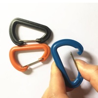 HXY 56*35MM piccolo moschettone in plastica gancio moschettone portachiavi, moschettone in plastica per zaino, clip moschettone in plastica nera