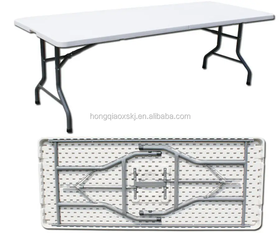 152cm 5ft 접히는 일정한 테이블/단단한 polytene 강철 다리를 가진 물자 테이블/결혼식 사건 전시를 위해/쉬운 테이블을 나르십시오