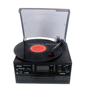 Multi phonograph with cd plalyer,turntable cd record cassette player,classic cd record player