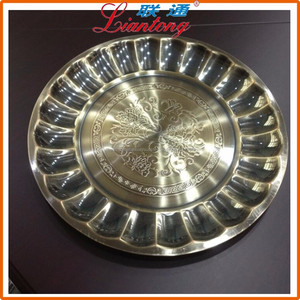 2017 produits Arabe plateau en cuivre, forme ronde Moyen-Orient cookie plateaux - Product Image 2