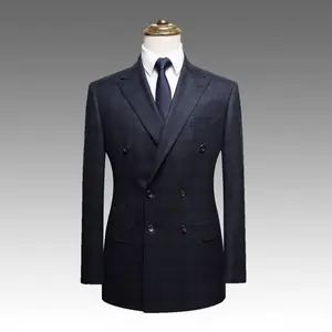 Office uniform 100%wool super 110s blazers for men slim fit new design wedding coat for men