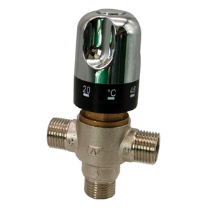 Vanne <span class=keywords><strong>mitigeur</strong></span> thermostatique à angle en laiton, eau chaude et froide, 1 ensemble, électrovanne à 3 voies, vanne de dérivation de douche à 4 voies - Product Image 4