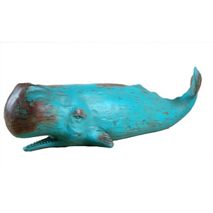 Humpback Điêu Khắc Cá Voi Điêu Khắc Trang Trí Nội Thất Nhựa Giả Gỗ - Product Image 4
