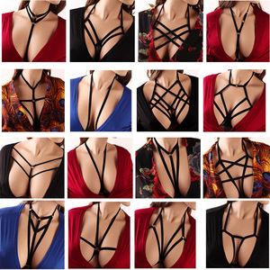 Women Pentagram <strong>Harness</strong> <strong>Bra</strong> Strappy Cage <strong>Bra</strong> Bralette Gothic Hollow <strong>Bra</strong> - Product Image 5