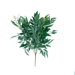 NULL Hohe Qualität Seide Faux Willow Gras Branchen Verlässt Künstlichen Grün Für Home Dekoration