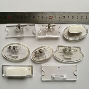 Rõ ràng acrylic nhân viên khách sạn tên huy hiệu với nam châm pin - Product Image 4