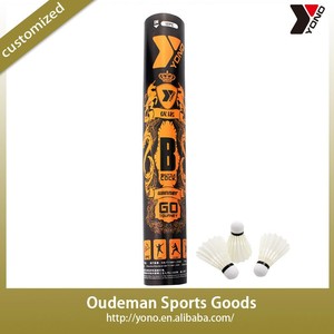 Al aire libre 2015 <span class=keywords><strong>volantes</strong></span> de bádminton de pato blanco plumilla/volante bádminton precio de fábrica - Product Image 3
