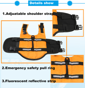 เสื้อชูชีพสัตว์เลี้ยงแบบสะท้อนแสงปรับได้พร้อมโลโก้สั่งทำขายส่ง - Product Image 3