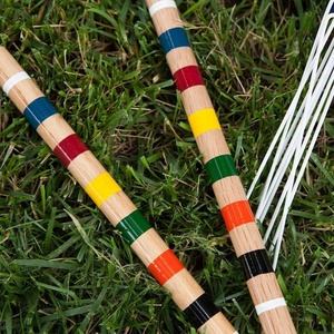 Ensemble <span class=keywords><strong>de</strong></span> <span class=keywords><strong>croquet</strong></span> en bois vintage pour 6 joueurs avec chariot <span class=keywords><strong>de</strong></span> transport - Product Image 4