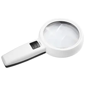 30X 3 LED Light Double-layer acrylic lens get a illuminated magnifying glass with light