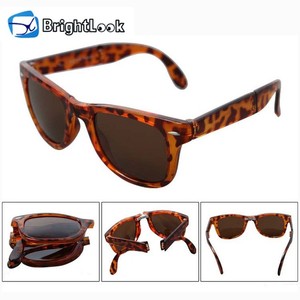 ロゴ付きサングラス2025卸売ファッション有名デザイナー大人サイズ折りたたみレトロ太陽ガラス - Product Image 3