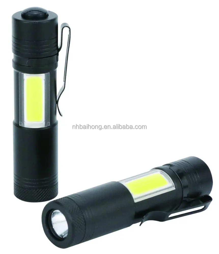 New Style Mini Torch Light Aluminum Pocket Pen Light COB LED Flashlight