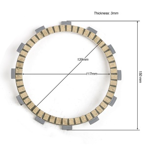 TIMELY <span class=keywords><strong>SERVICE</strong></span> Disco Frizione in Carta 500CC 600CC per <span class=keywords><strong>Moto</strong></span> Cagiva WRE 500 Canyon / W16 600 / W16 600 River - Product Image 2