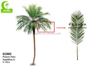 Palmier <span class=keywords><strong>Phoenix</strong></span> artificiel en fibre de verre 150-350 cm Écologique Durable Réaliste Décoration intérieure extérieure Jardin Bureau - Product Image 3