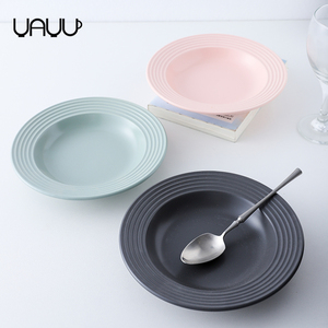 Conception Unique restaurant utilisé luxe mat rond vaisselle colorée en céramique 6 pouces <span class=keywords><strong>assiette</strong></span> <span class=keywords><strong>creuse</strong></span> - Product Image 2