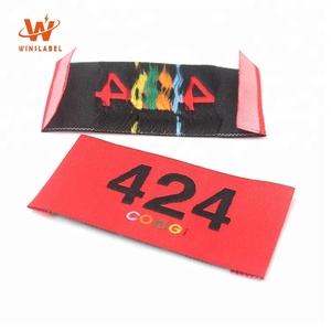 Étiquettes de vêtements personnalisées avec logo de marque privée en gros, étiquettes tissées avec logo personnalisé - Product Image 3