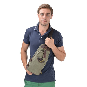 Chất Lượng Cao Người Đàn Ông Của Cổ Điển Vải Ngực Gói Một Dây Đeo Polyester Lót Ba Lô Dây Kéo Điện Thoại Di Động Túi Thời Trang 897 Mô Hình - Product Image 6