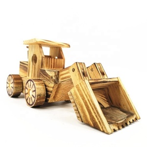 Groothandel Kinderen Houten Bulldozer <span class=keywords><strong>Model</strong></span> Speelgoed Handgemaakte Eco Vriendelijke Wood Craft Voor Gift - Product Image 3