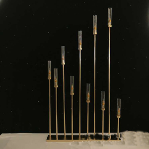 Décoration de table de mariage, candélabre, porte-bougie, bougeoir décoratif en <span class=keywords><strong>métal</strong></span> et acrylique - Product Image 5