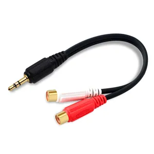 3 Pin Din Nữ Cắm 4 Kết Nối Jack Âm Thanh Stereo 2 RCA Âm Thanh Video Av Adapter Cable Rca Âm Thanh Thanh Điện dây