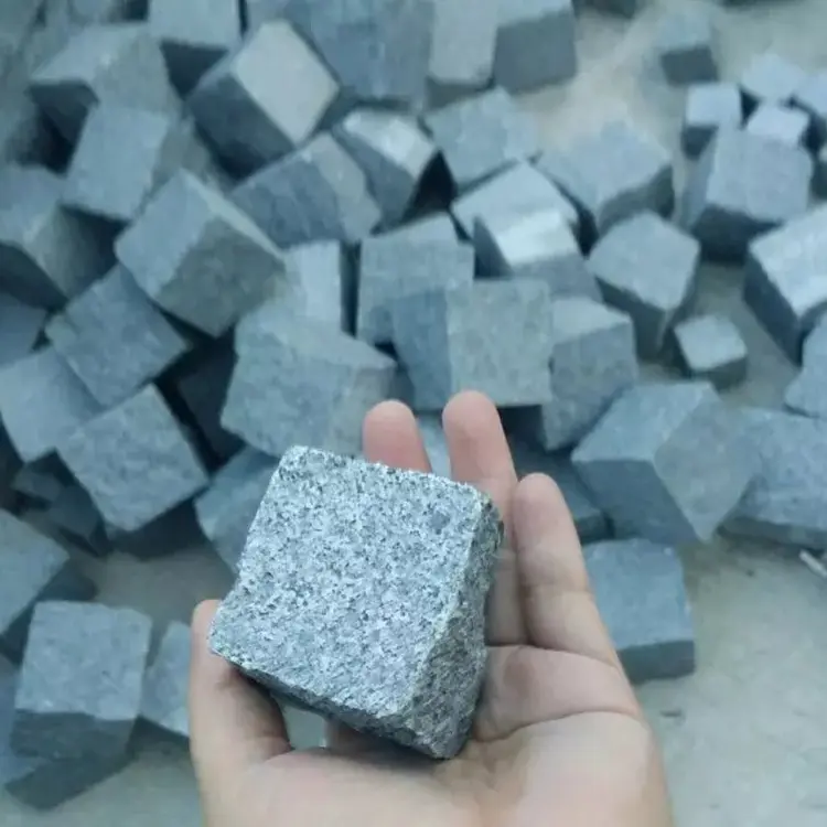 Grey الجرانيت 654 جميع الطبيعية سبليت مكعبات حجر الجلمود