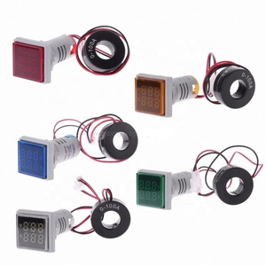Carré LED Numérique Double Affichage Voltmètre et Ampèremètre Jauge de Tension Courantomètre AC 60-500 V 0-100A - Product Image 1