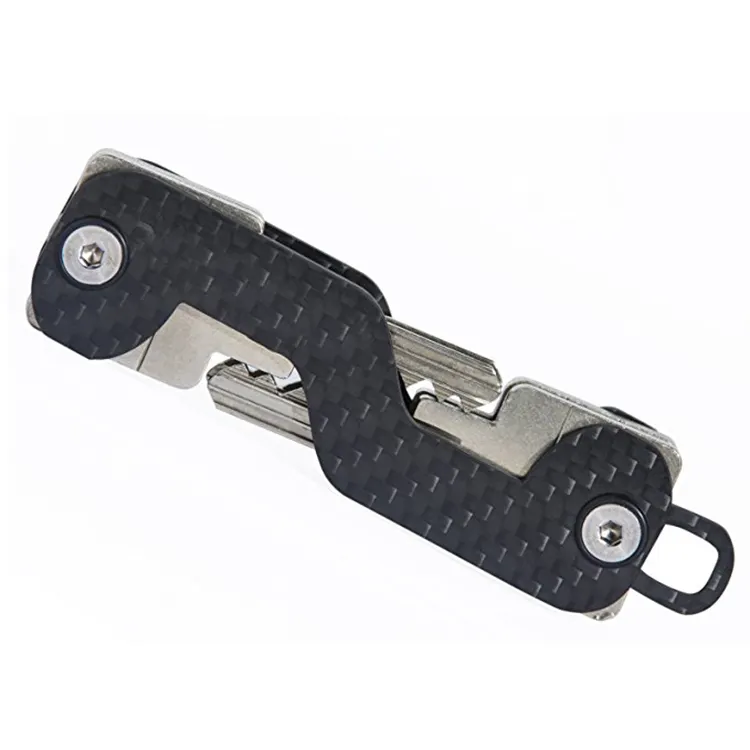 Smart Key Organizer Smart Compact Key Holder Carbon Fiber key Chain Carbon Fiber Key Holder